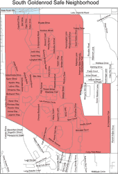 South Goldenrod Map